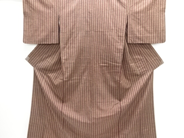 JAPANESE KIMONO / TSUMUGI / WOVEN STRIPE